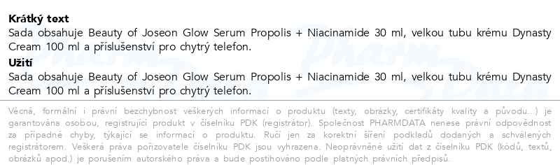 Příbalový leták - Beauty of Joseon Glass Skin Kit