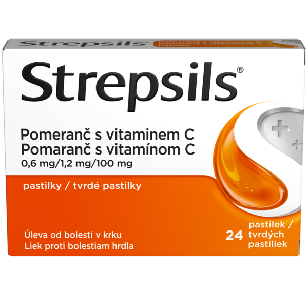 5000158102705_STREPSILS Pomeranč s vitamínem C 24 pastilek