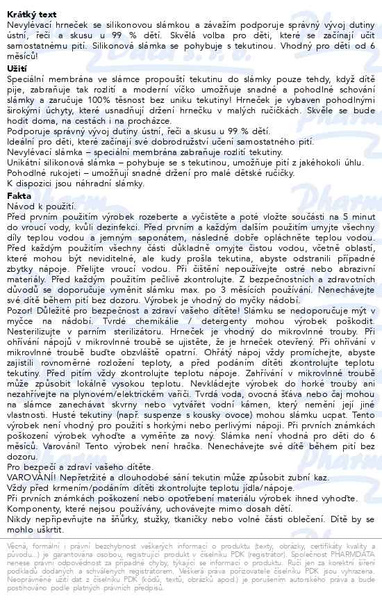 Příbalový leták - Canpol babies Nevylévací hrneček 270ml šedý