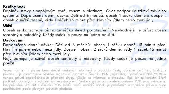 Příbalový leták - Caricol COMPLI GASTRO sáčky 14x20g