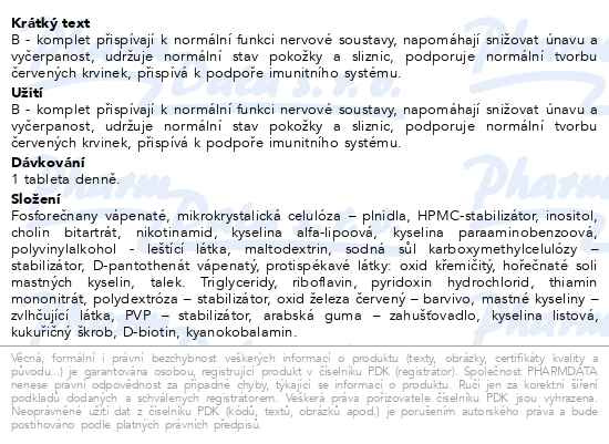 Příbalový leták - MOVit B-Komplet+Kyselina listová PREMIUM tbl.90