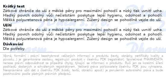 Příbalový leták - 3M Chrániče sluchu zátkové s úložným boxem 8ks