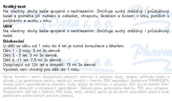 Příbalový leták - Tussirex MAX 8v1 sirup 120ml