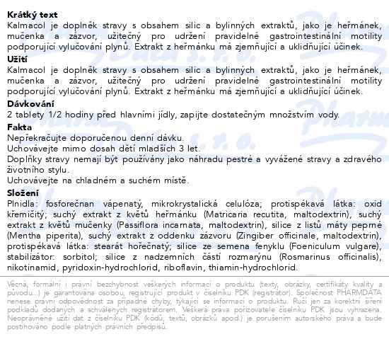 Příbalový leták - Kalmacol tbl.30 Pharmalife