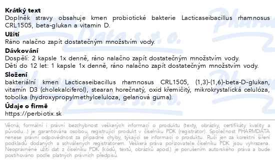 Příbalový leták - iProbio iMunobiom+ na podporu imunity 60 tobolek