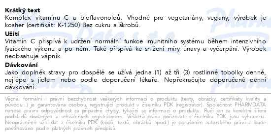 Příbalový leták - Solgar ESTER-C® PLUS 500 MG VITAMÍN C 50 kapslí