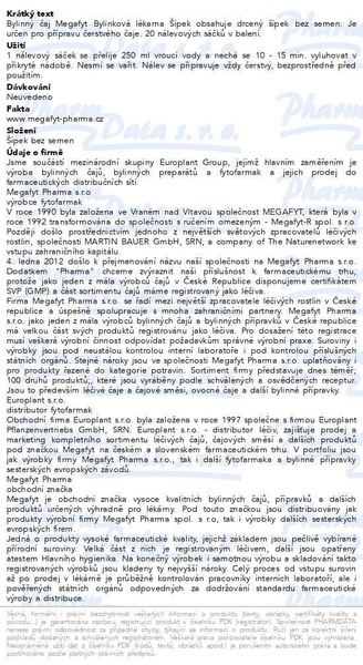 Příbalový leták - Megafyt Bylinková lékárna Šípek 20x3.5g