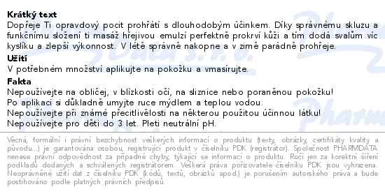 Příbalový leták - Emspoma Sport hřejivá emulze 500ml