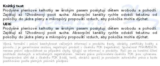 Příbalový leták - Pampers Pants Premium Care Monthly Box S3 (144ks)