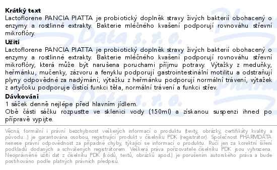 Příbalový leták - Lactoflorene PANCIA PIATTA 20 sáčků