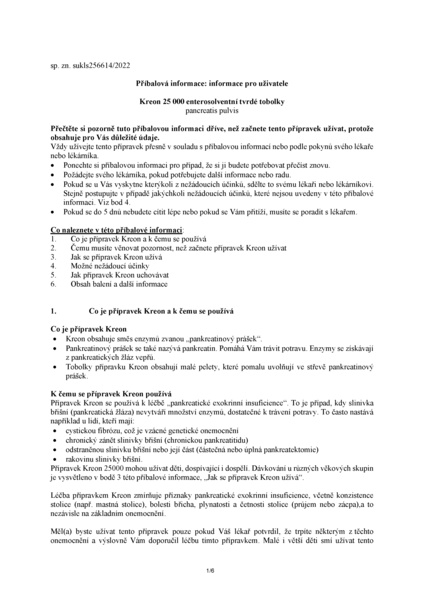 Příbalový leták (SUKL) - Kreon 25000U cps.etd.50