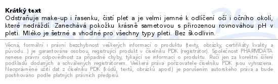 Příbalový leták - KESEM Odličovací pleťové mléko 220 ml