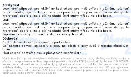 Příbalový leták - TraumaPet oral gel Ag 10ml