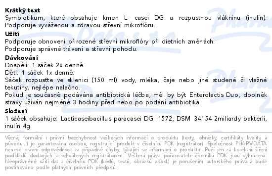 Příbalový leták - ENTEROLACTIS Duo 10x5g