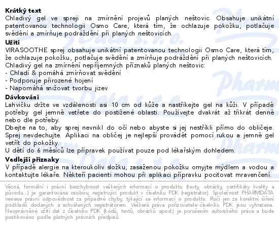 Příbalový leták - ViraSoothe SprayGel 60ml