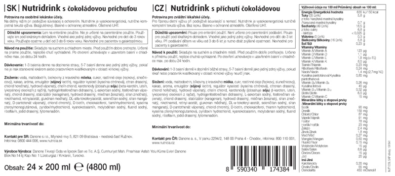 Příbalový leták (SUKL) - Nutridrink s příchutí čokoládovou por.sol.24x200ml