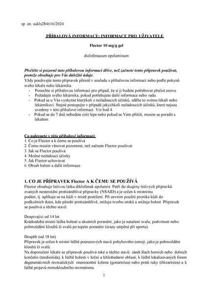 Příbalový leták (SUKL) - Flector 10mg/g gel 60g