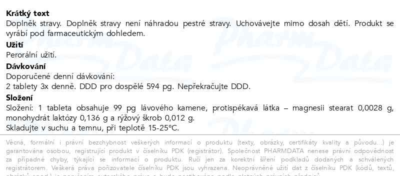 Příbalový leták - Hecla lava AKH 60 tablet