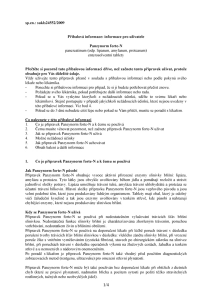Příbalový leták (SUKL) - Panzynorm Forte-N por.tbl.flm.30