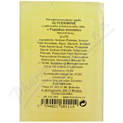 MERCO Glycerinové mýdlo s pupalkou 90g