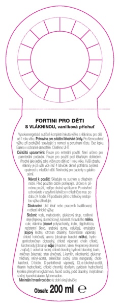 Příbalový leták (SUKL) - Fortini pro děti s vlákninou vanilk.př.sol.1x200ml