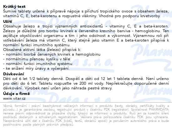 Příbalový leták - Revital Ferrodyn tbl.eff.20