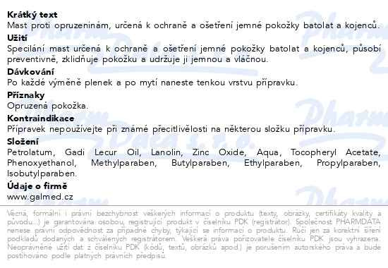 Příbalový leták - Dětská mast s rybím tukem 100ml Galmed