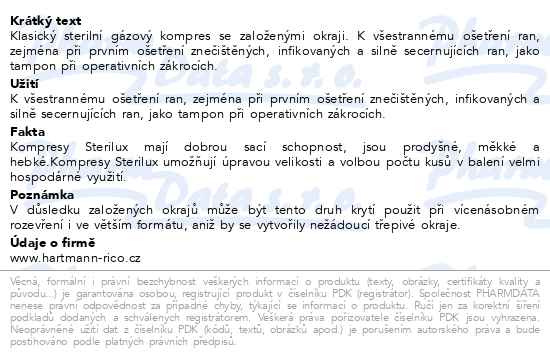 Příbalový leták - Gáza kompr.ster.Sterilux ES 10x10cm 8vrs.25x2ks