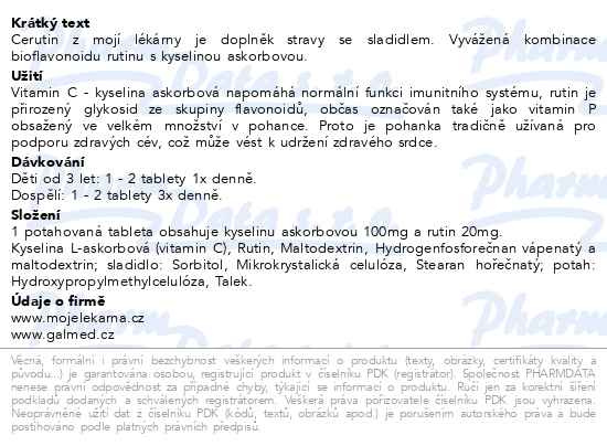 Příbalový leták - Cerutin tbl.100 Moje lékárna