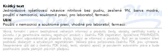 Příbalový leták - Rukavice vyš. Sempercare Nitril L 100ks b.p.