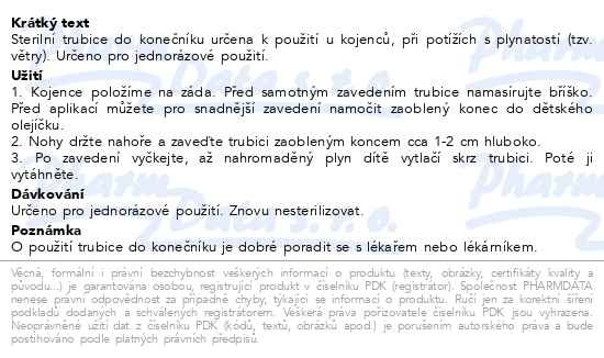 Příbalový leták - Trubice do konečníku 2/4x120 - 1ks sterilní