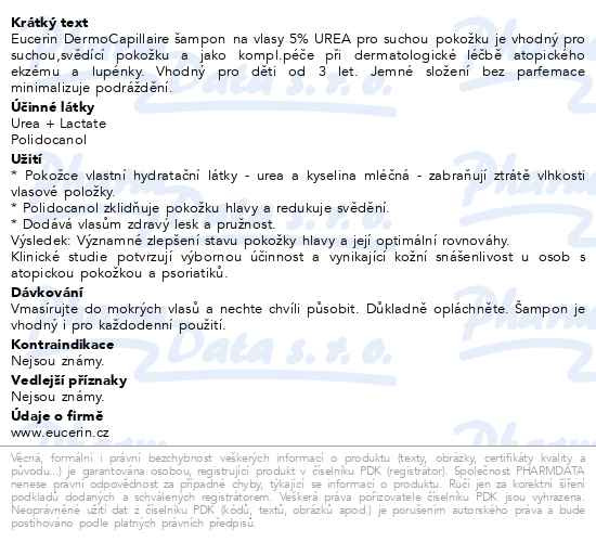 Příbalový leták - EUCERIN DermoCapill.UREA 5% šampon na vlasy 250ml