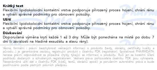 Příbalový leták - UrgoTul krytí lipidokoloidní vrstva 15x20cm 10ks