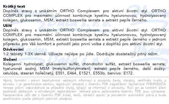 Příbalový leták - ORTHO 3000 90 tablet