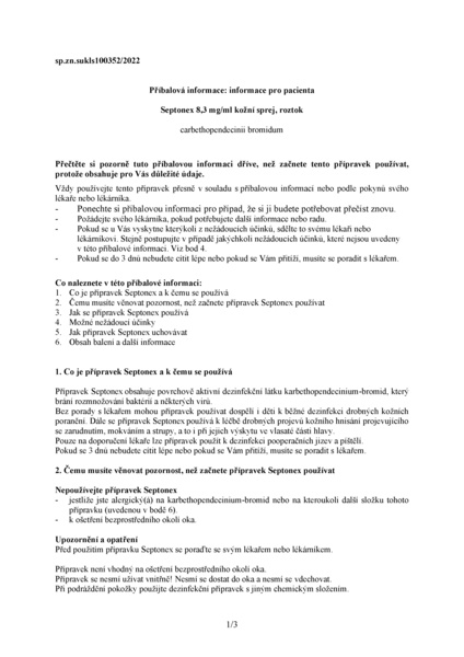 Příbalový leták (SUKL) - Septonex, kožní sprej 45 ml