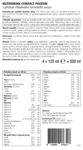 Příbalový leták (SUKL) - Nutridrink Compact Protein př.chlad.čer.ov.4x125ml