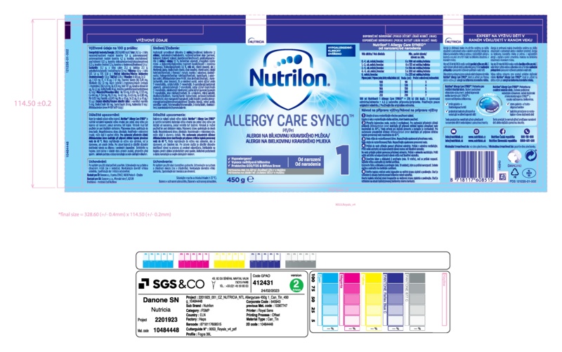 Příbalový leták (SUKL) - Nutrilon 1 Allergy Care Syneo por.plv.sol.450g