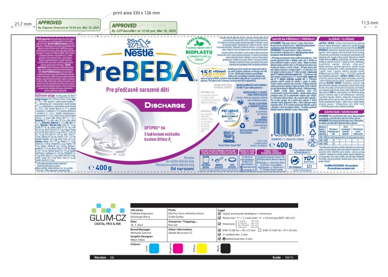 Příbalový leták (SUKL) - PreBEBA DISCHARGE mléčná kojenecká výživa 400 g