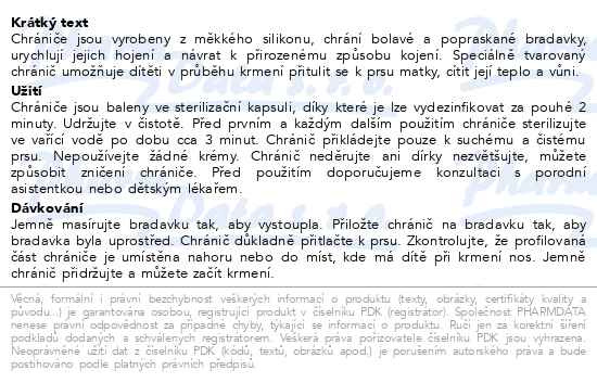 Příbalový leták - CANPOL BABIES Chránič prsní bradavky PREMIUM 2ks