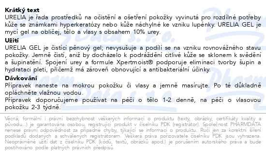 Příbalový leták - ISISPHARMA Urelia gel 200ml