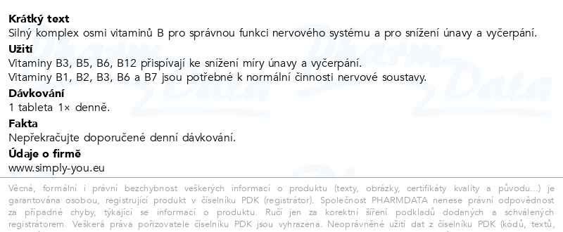 Příbalový leták - B-komplex Forte Da Vinci Pharma 100+10 tablet
