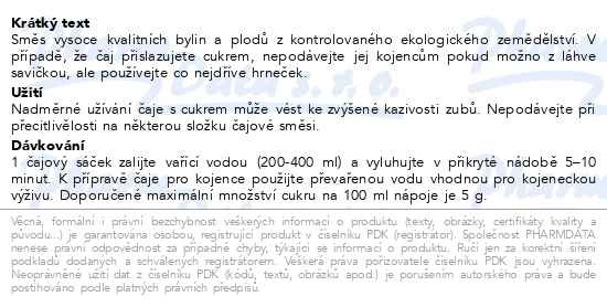 Příbalový leták - LEROS Dětský čaj bylinný+ BIO 20x2g