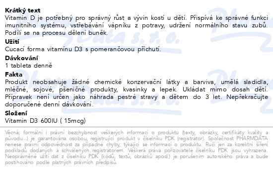 Příbalový leták - NatureVia Vitamin D3-Efekt Kids tbl.60