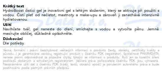 Příbalový leták - NEUTROGENA® Hydro Boost Čisticí gel 200 ml