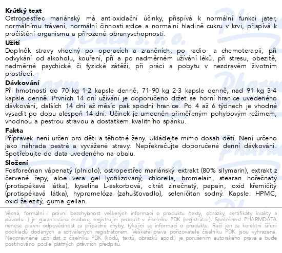 Příbalový leták - MOVit Mega Detox Recovery cps.60