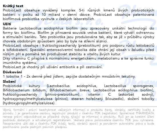 Příbalový leták - Favea ProbioLact tob.30