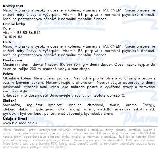 Příbalový leták - ASCOFFIN Energy drink 10x6g