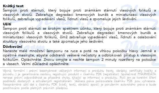 Příbalový leták - Dermedic Capilarte Šampon proti stárnutí a šedi 500ml