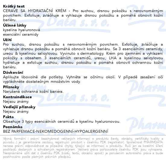 Příbalový leták - CERAVE Zjemňující hydratační krém s 10 % urey 340 g