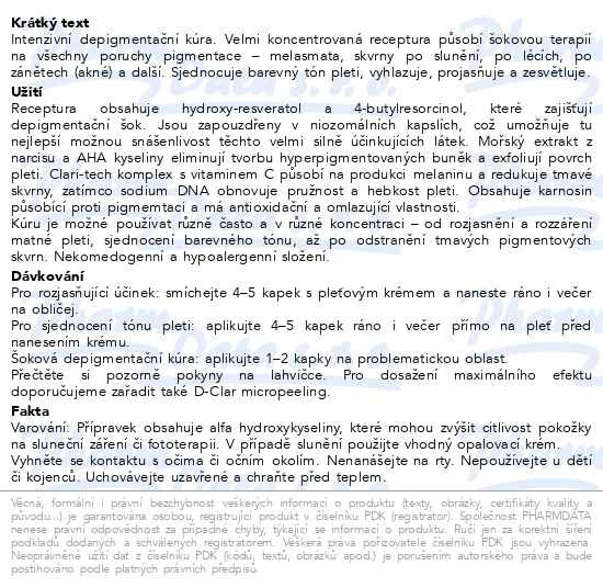 Příbalový leták - RILASTIL D-Clar intenziv. depigmentační kapky 30ml